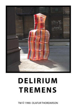 OLAFUR THORDARSON, DELIRIUM TREMENS BOTTLE STAND 1990- (1997 VERSION), 32-3/4" HIGH 