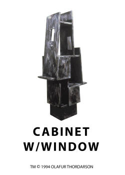 OLAFUR THORDARSON, CABINET WITH A WINDOW, DESIGN AND MAKE 1994, 54" HIGH 