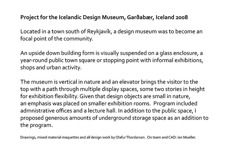 Olafur Thordarson Architecture: Design Museum, Iceland 2008