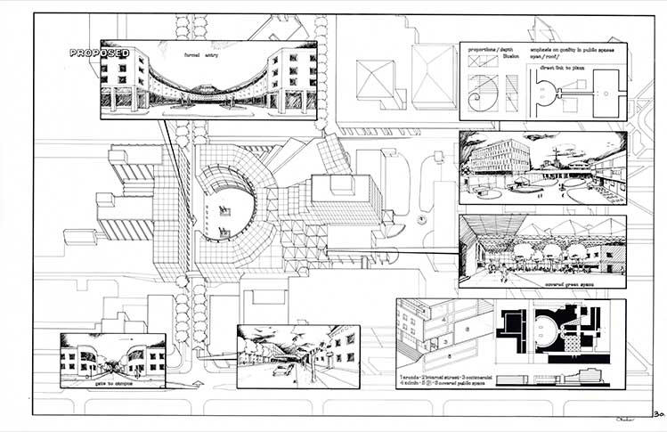 Olafur Thordarson: Urban Design, Campus University of Wisconsin-Milwaukee 1986
