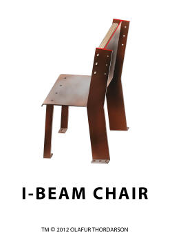 OLAFUR THORDARSON, I-BEAM CHAIR, DESIGN 2012, 34" HIGH 