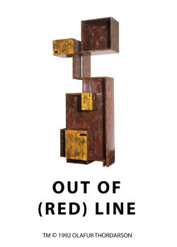 OLAFUR THORDARSON, OUT OF (RED) LINE CABINET, DESIGN AND MAKE 1992, 7'-6" HIGH 