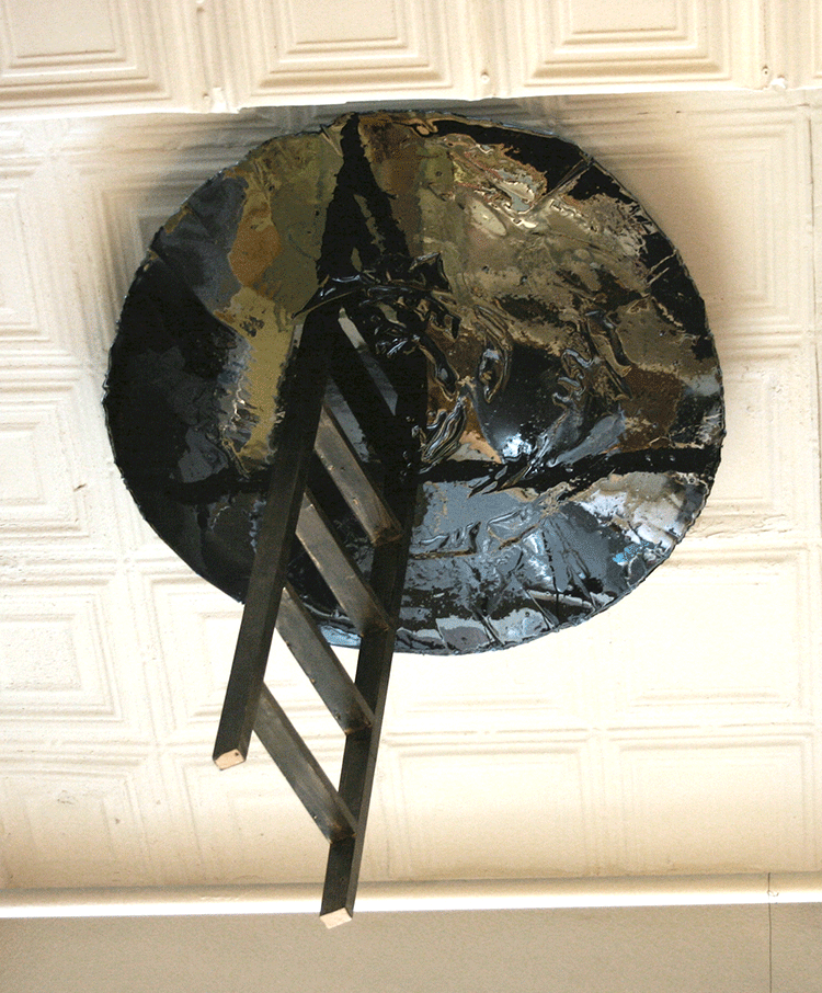 Olafur Thordarson Sculpture: Upp Í Svartnættið, 2003-04, Resin and wood, 81,5 x 77 x 77 cm